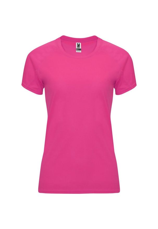 ROLY - Damska Koszulka Sportowa Z Krótkim Rękawem Bahrain. Kolor: różowy. Długość rękawa: krótki rękaw. Długość: krótkie. Sport: turystyka piesza