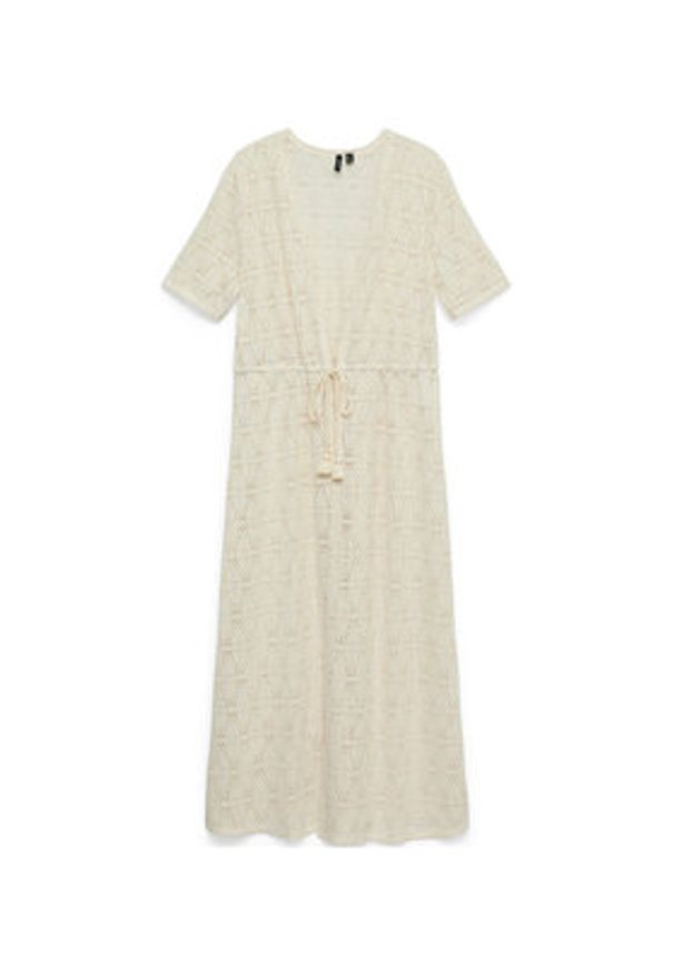 Vero Moda Kardigan Maya 10304466 Beżowy Regular Fit. Kolor: beżowy. Materiał: syntetyk