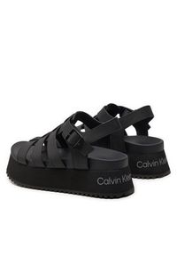 Calvin Klein Jeans Sandały Platform Buckle Rubber Mg Mtl YW0YW01513 Czarny. Kolor: czarny. Obcas: na platformie #6