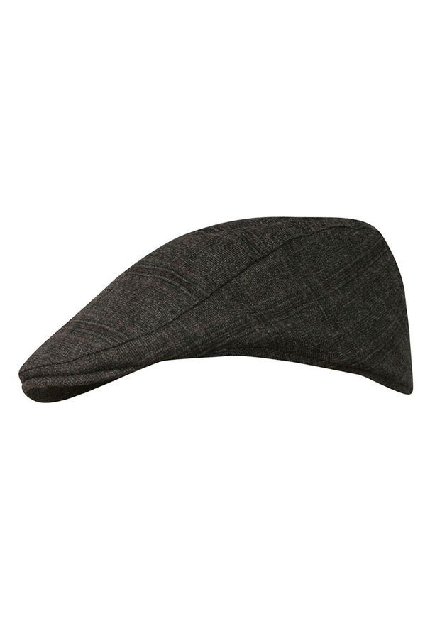 Szara czapka Pako Jeans na zimę, w kratkę