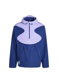 Adidas - Wiatrówka Arsenal Seasonal Half-Zip. Kolor: niebieski. Materiał: tkanina, materiał
