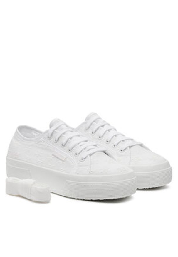 Superga Tenisówki Flower Sangallo 2740 S2148KW Biały. Kolor: biały. Materiał: materiał