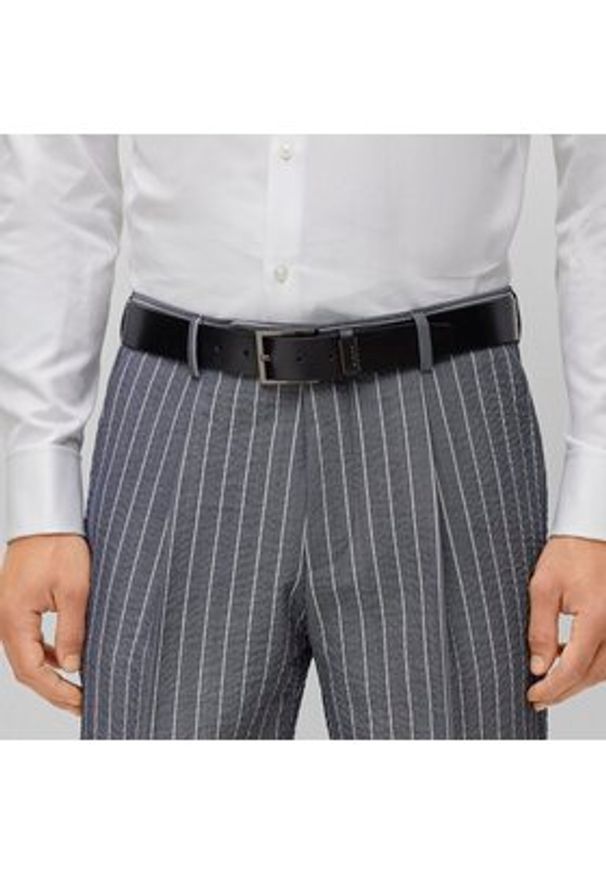 BOSS - Boss Pasek Męski 50491852 Czarny. Kolor: czarny. Materiał: skóra