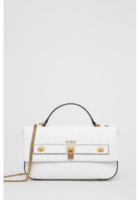 Guess torebka kolor biały. Kolor: biały. Materiał: pikowane. Rodzaj torebki: na ramię #1