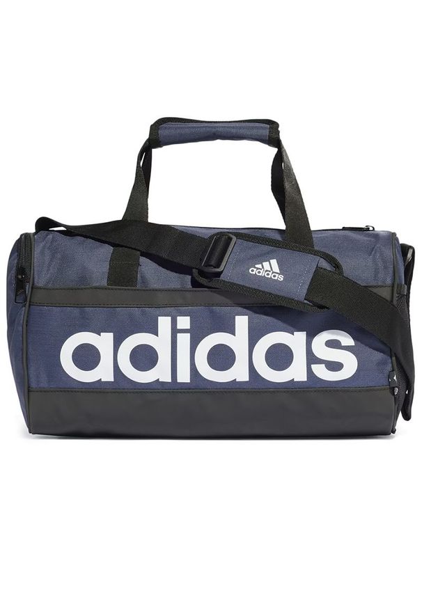 Adidas - Torba adidas Essentials Linear Duffel Bag Extra Small HR5346 - niebieska. Kolor: niebieski. Materiał: poliester. Sport: fitness