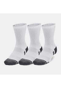 Skarpety sportowe Under Armour Performance Cotton długie (3-PAK). Kolor: szary, biały, wielokolorowy. Sport: turystyka piesza