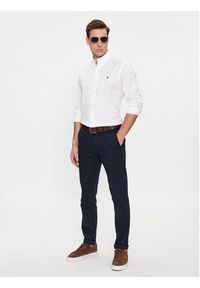 Polo Ralph Lauren Koszula 710829480002 Biały Custom Fit. Typ kołnierza: polo. Kolor: biały. Materiał: bawełna