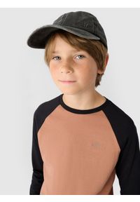 4f - 4F Longsleeve regular gładki chłopięcy - beżowy 164 (13-14 lat). Okazja: na co dzień. Kolor: beżowy. Materiał: jersey, dzianina, bawełna. Długość rękawa: długi rękaw. Długość: długie. Wzór: gładki. Sezon: lato. Styl: casual, klasyczny, sportowy #2