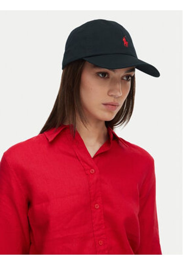 Polo Ralph Lauren Czapka z daszkiem 211912843019 Czarny. Kolor: czarny. Materiał: bawełna