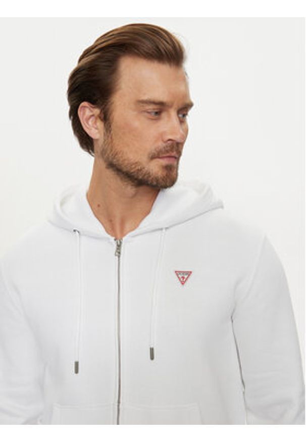 Guess Jeans Bluza M4YQ28 K9V31 Biały Regular Fit. Kolor: biały. Materiał: bawełna