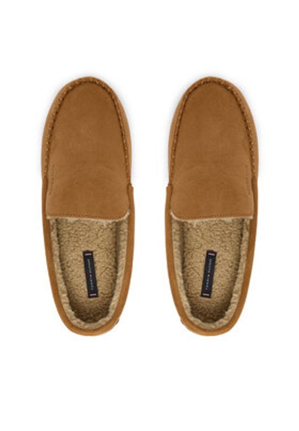 TOMMY HILFIGER - Tommy Hilfiger Kapcie M Driver House FM0FM05617 Brązowy. Kolor: brązowy. Materiał: materiał