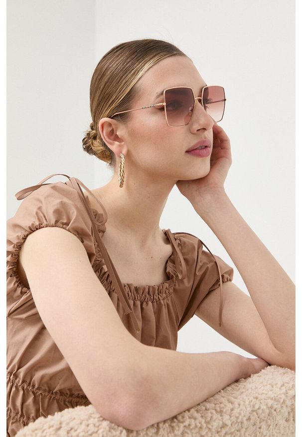Burberry okulary przeciwsłoneczne damskie kolor różowy. Kolor: różowy
