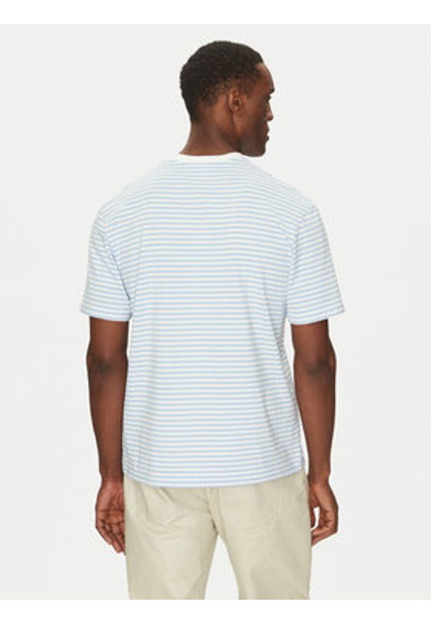 Lacoste T-Shirt TH9749 Błękitny Regular Fit. Kolor: niebieski. Materiał: bawełna