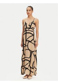 only - ONLY Sukienka letnia Nova 15317840 Beżowy Regular Fit. Kolor: beżowy. Materiał: wiskoza. Sezon: lato