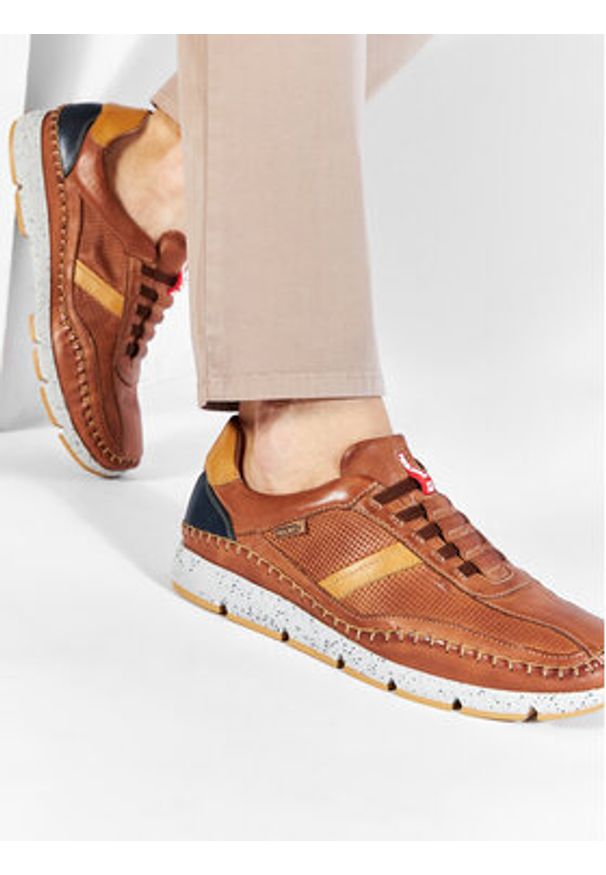 Pikolinos Sneakersy M4U-6046C1 Brązowy. Kolor: brązowy. Materiał: skóra