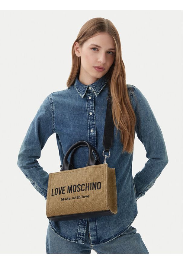 Love Moschino - LOVE MOSCHINO Torebka JC4226PP0OKB190A Beżowy. Kolor: beżowy