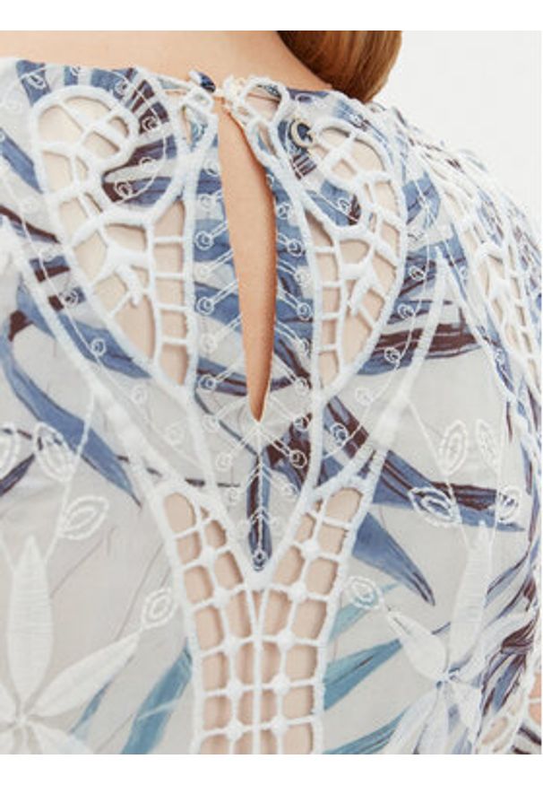 Guess Bluzka W5GH0T WHAD2 Niebieski Regular Fit. Kolor: niebieski. Materiał: syntetyk