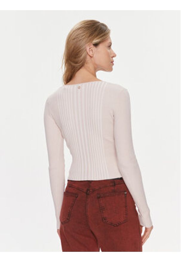 Guess Kardigan Allie W4RR43 Z2YN2 Beżowy Slim Fit. Kolor: beżowy. Materiał: syntetyk