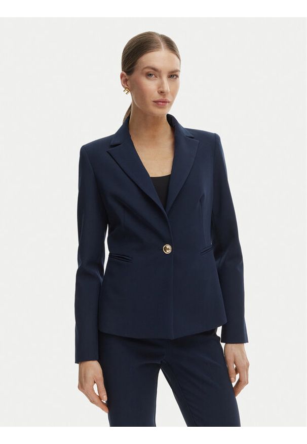 Rinascimento Marynarka CFC0128647003 Granatowy Regular Fit. Kolor: niebieski. Materiał: syntetyk