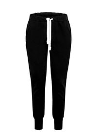 MUUV Spodnie Sneaker Girl damskie kolor czarny gładkie. Kolor: czarny. Materiał: bawełna. Wzór: gładki #3