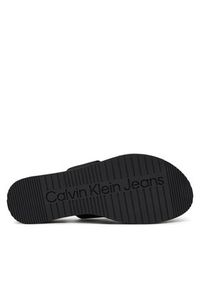 Calvin Klein Jeans Klapki Flatform Sandal Webbing In YW0YW01789 Czarny. Kolor: czarny. Materiał: materiał #3