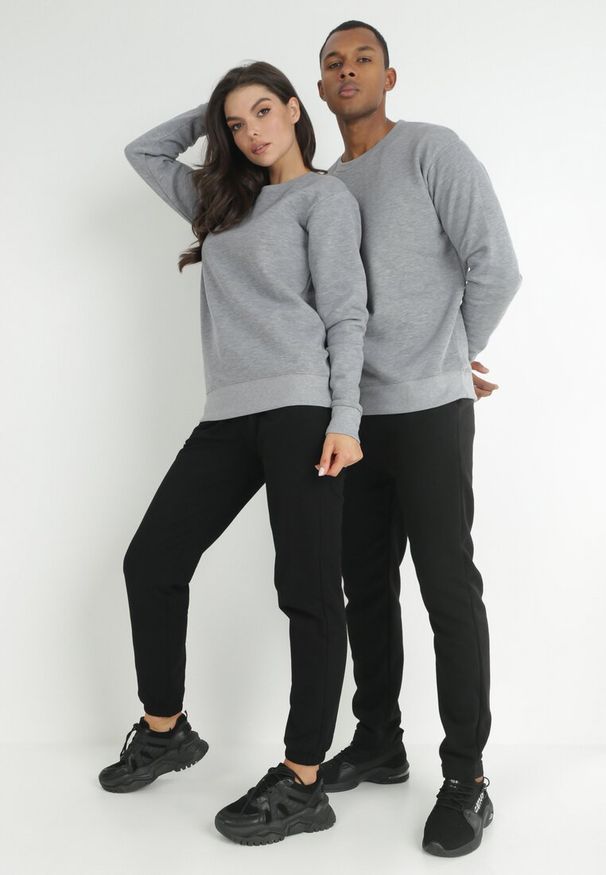 Born2be - Szara Bluza Hypnol. Typ kołnierza: bez kaptura. Kolor: szary. Materiał: dzianina, jeans, polar. Styl: klasyczny