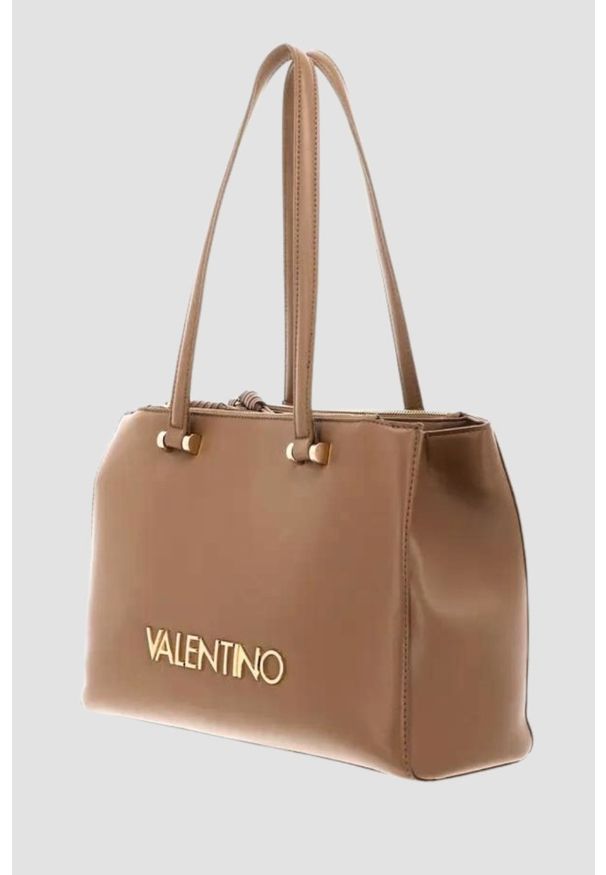 Valentino by Mario Valentino - VALENTINO Brązowa shopperka Caprice Shopping. Kolor: brązowy. Materiał: skórzane