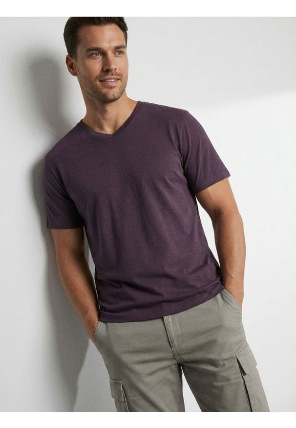 Sinsay - Bawełniana koszulka basic - Inny. Materiał: bawełna