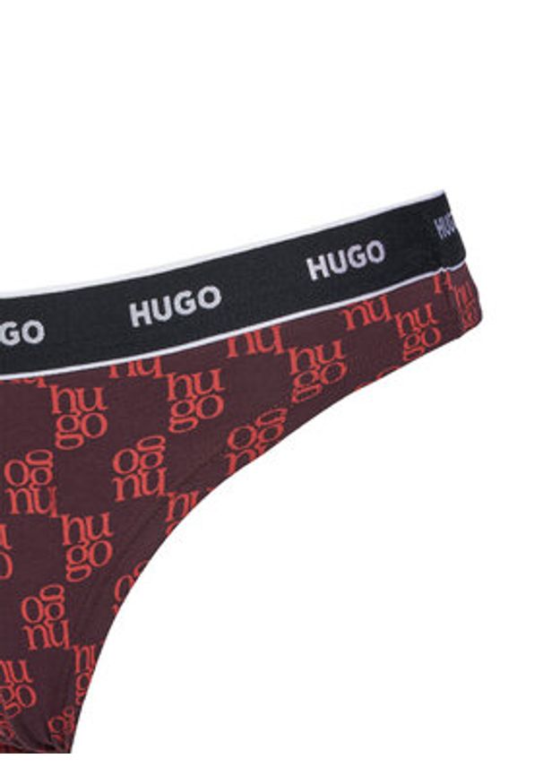 Hugo - HUGO Komplet stringów 50545703 Kolorowy. Materiał: bawełna. Wzór: kolorowy