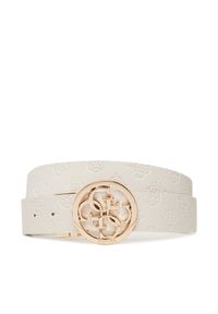 Guess Pasek Damski BW9253 P5335 Biały. Kolor: biały. Materiał: skóra