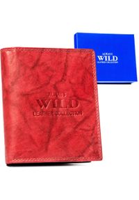 ALWAYS WILD - Portfel skórzany Always Wild AW-N890-MAL czerwony. Kolor: czerwony. Materiał: skóra