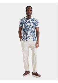 TOMMY HILFIGER - Tommy Hilfiger Polo Floral Aop MW0MW43125 Niebieski Regular Fit. Typ kołnierza: polo. Kolor: niebieski. Materiał: bawełna #2