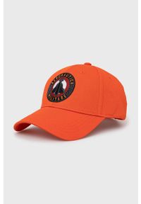 Aeronautica Militare czapka kolor pomarańczowy gładka. Kolor: pomarańczowy. Wzór: gładki
