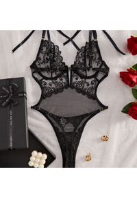 Intica - Body koronkowe na romantyczne wieczory Ludwina. Kolor: czerwony. Materiał: koronka #8