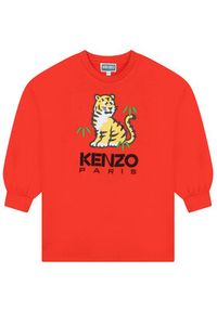 Kenzo kids - Kenzo Kids Sukienka dzianinowa K12290 S Czerwony Regular Fit. Kolor: czerwony. Materiał: bawełna #3