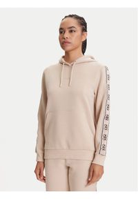 Guess Bluza V4YQ11 KB3P2 Beżowy Regular Fit. Kolor: beżowy. Materiał: syntetyk