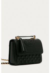 Tory Burch Torebka skórzana kolor czarny. Kolor: czarny. Materiał: skórzane. Rodzaj torebki: na ramię #4