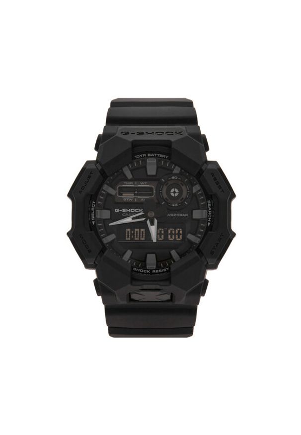 G-Shock Zegarek GA-010-1A1ER Czarny. Kolor: czarny. Materiał: syntetyk