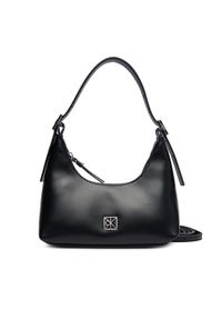 Calvin Klein Torebka Emblm Hw Lthr Mini LV04F3263G Czarny. Kolor: czarny. Materiał: skórzane