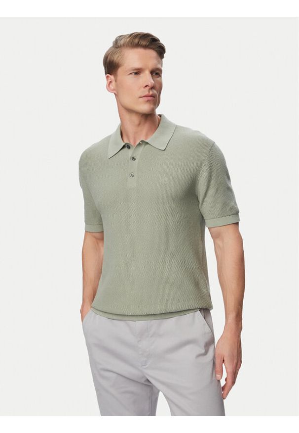 Calvin Klein Polo LV04LG313G Szary Regular Fit. Typ kołnierza: polo. Kolor: szary. Materiał: bawełna