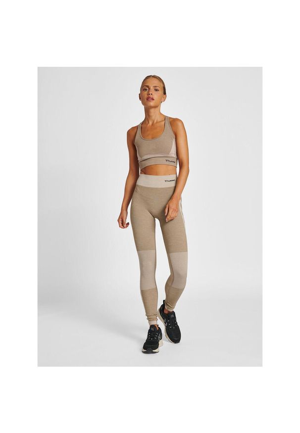 Damskie legginsy mid-rise Hummel Clea. Kolor: szary. Sport: joga i pilates