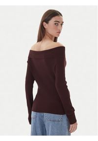 Kontatto Sweter 3M0813C Bordowy Regular Fit. Kolor: czerwony. Materiał: syntetyk