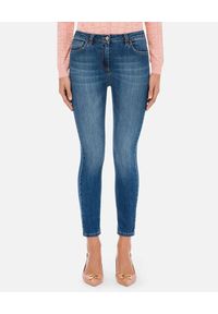 Elisabetta Franchi - ELISABETTA FRANCHI - Niebieskie jeansy skinny. Kolor: niebieski #1