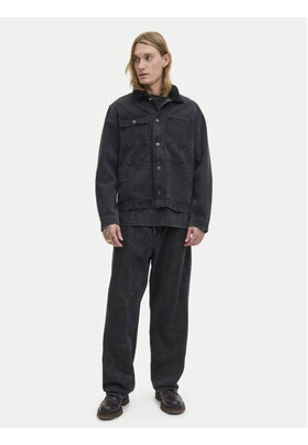 Jack & Jones Jeansy Alex Smith 12282731 Czarny Wide Leg. Kolor: czarny