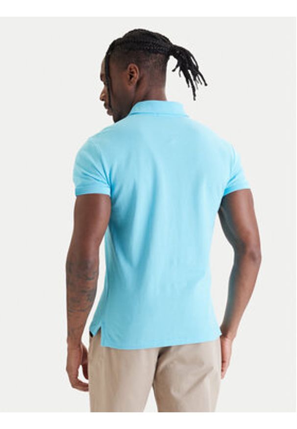 Polo Ralph Lauren Polo Core Replen 710795080 Niebieski Slim Fit. Typ kołnierza: polo. Kolor: niebieski. Materiał: bawełna