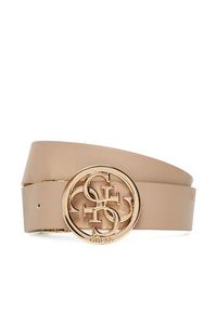 Guess Pasek Damski BW9253 P5335 Beżowy. Kolor: beżowy. Materiał: skóra