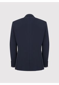 Pako Lorente - PAKO LORENTE - Granatowa dzianinowa marynarka męska. Okazja: na co dzień. Kolor: niebieski. Materiał: dzianina. Sezon: wiosna. Styl: casual #6