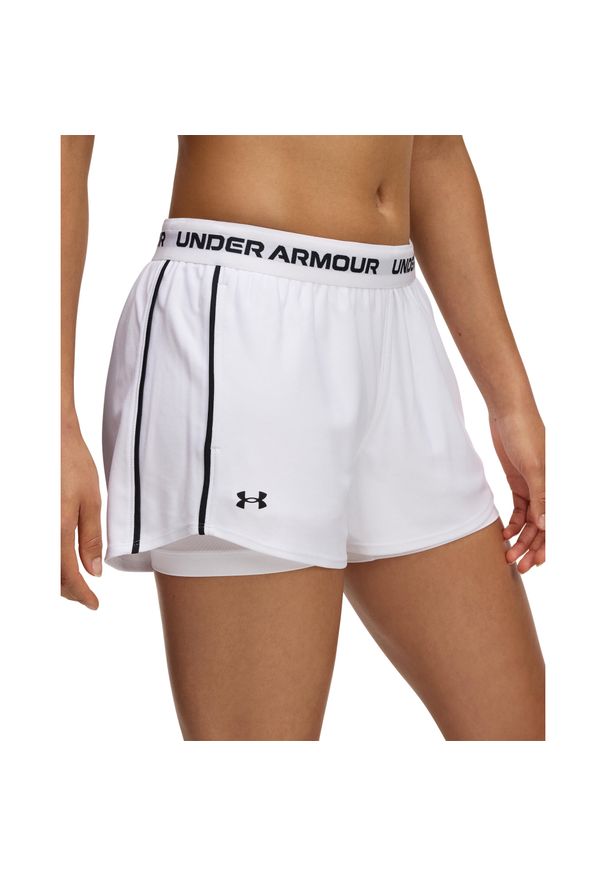 Damskie szorty 2 w 1 Under Armour Tech™ Play Up. Kolor: biały. Materiał: poliester, materiał. Sport: fitness