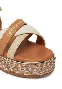TOMMY HILFIGER - Tommy Hilfiger Espadryle T3A2-33790-0371 S Beżowy. Kolor: beżowy. Materiał: skóra #6