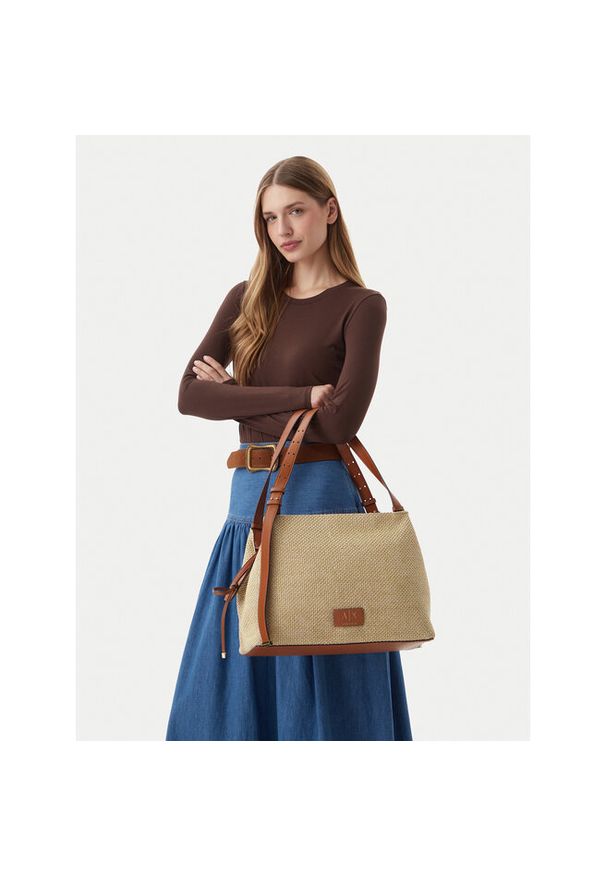 Torebka Armani Exchange. Kolor: beżowy